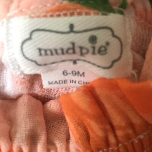 Mud pie size 6-9 months peach dress with bloomers - Picture 2 of 3